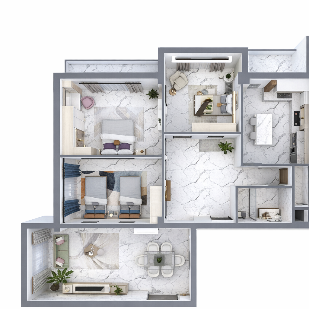 Plan apartement F4