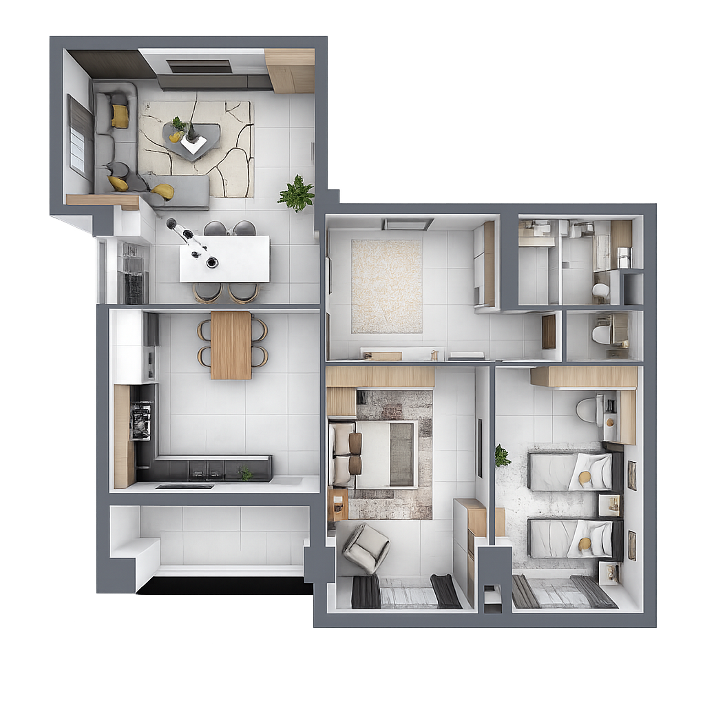 Vente appartement F3 a Jijel