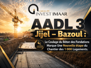 AADL 3 Jijel – Bazoul : Les Travaux de Fondation Progressent à un Rythme Soutenu sur le Chantier des 1 000 Logements
